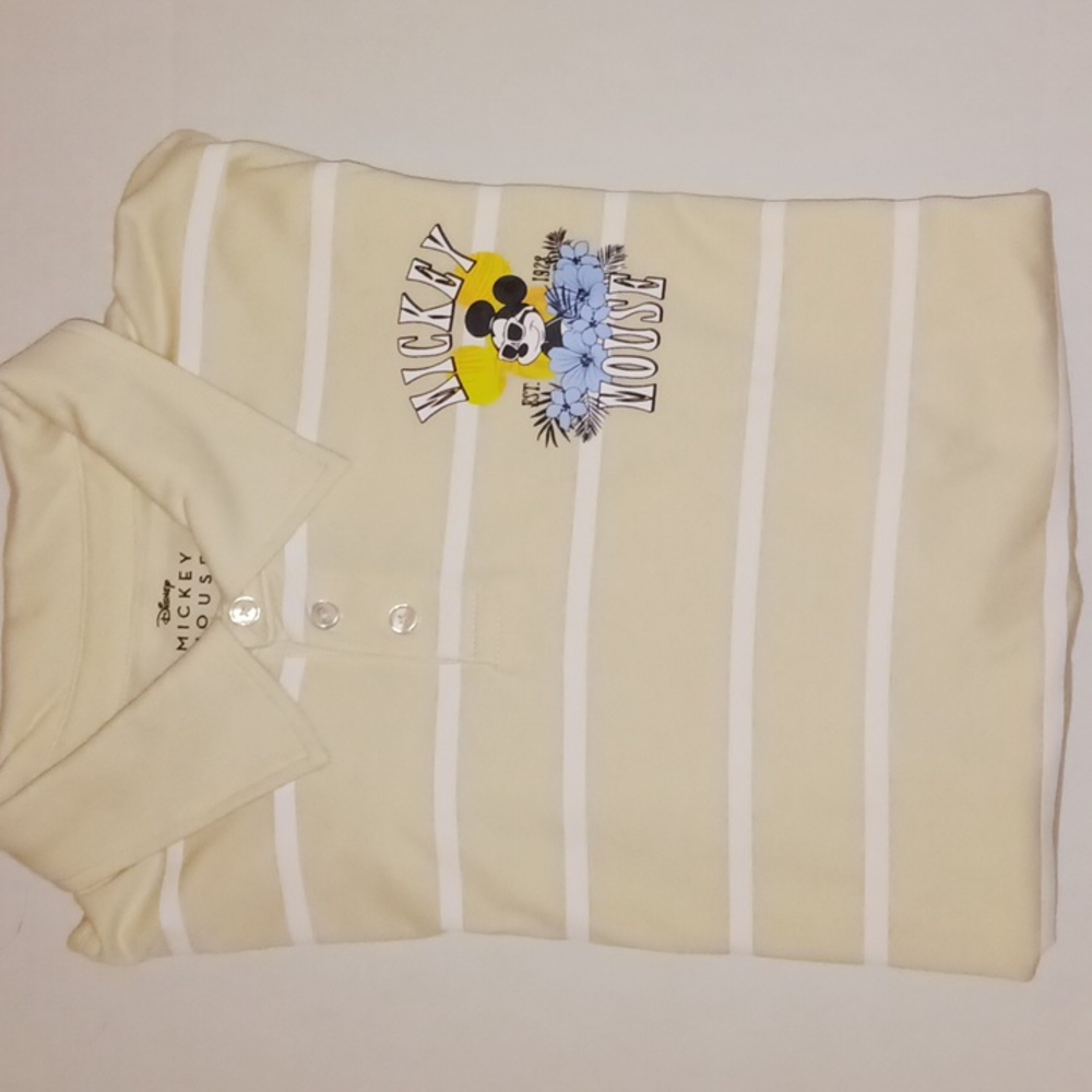 Tropical Mickey Mouse. Men's XXL Disney short sleeve polo shirt. Big & Tall NWT